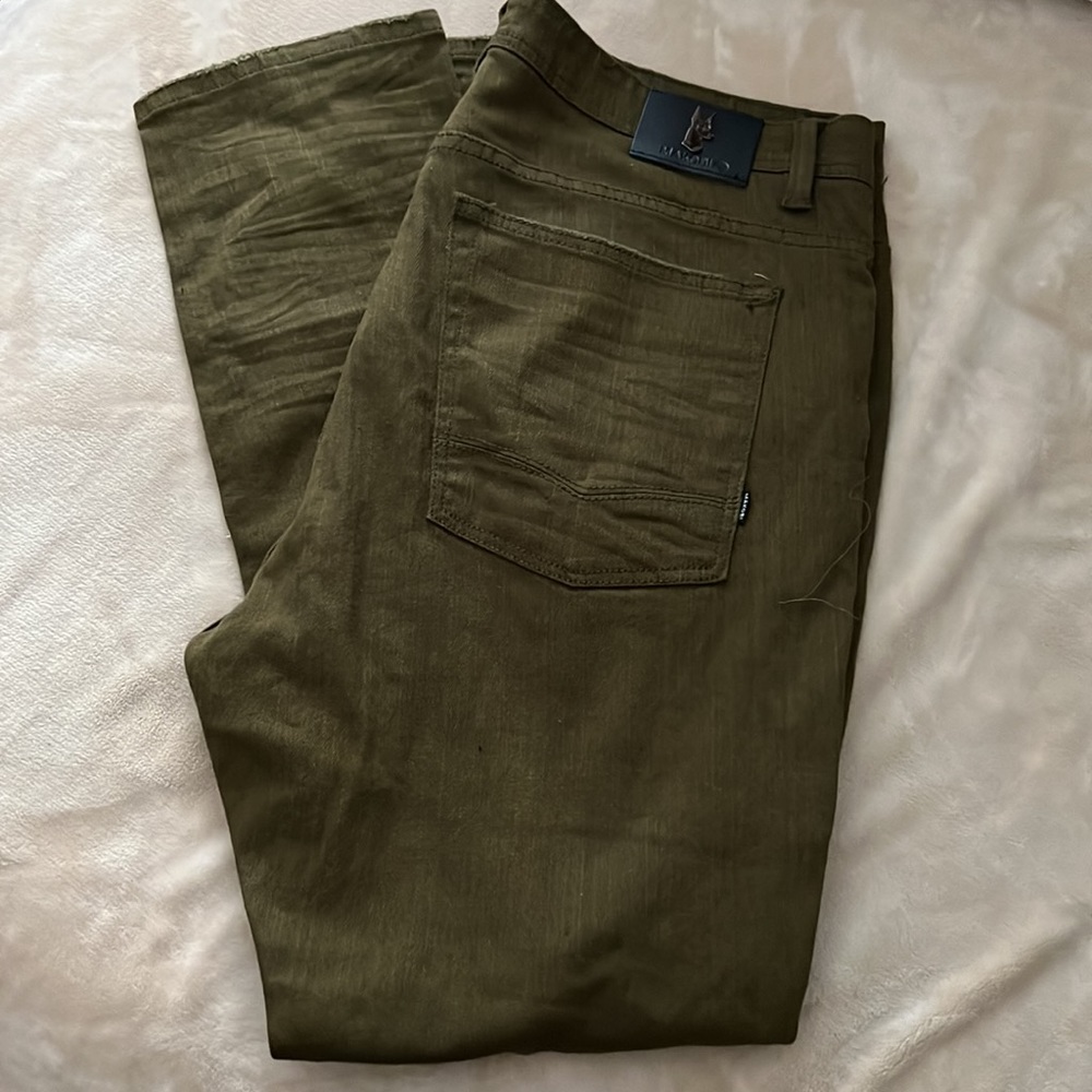 Makobi Hunter Green Men’s Jeans - Picture 2 of 2